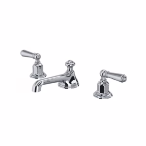 Perrin & Rowe | Polished Chrome Edwardian™ Widespread Lavatory Faucet With Low Spout