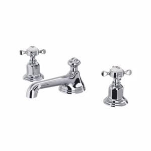 Perrin & Rowe | Polished Chrome Edwardian™ Widespread Lavatory Faucet With Low Spout