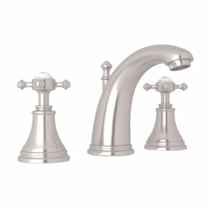 Perrin & Rowe | Satin Nickel Georgian Era™ Widespread Lavatory Faucet