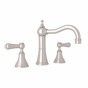 Perrin & Rowe | Satin Nickel Georgian Era™ Widespread Lavatory Faucet With Column Spout