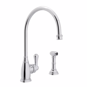Perrin & Rowe | Polished Chrome Georgian Era™ Kitchen Faucet With Side Spray