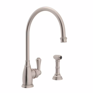 Perrin & Rowe | Satin Nickel Georgian Era™ Kitchen Faucet With Side Spray