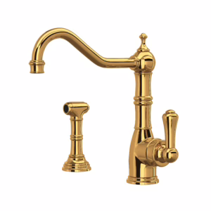 Perrin & Rowe | English Gold Edwardian™ Kitchen Faucet With Side Spray