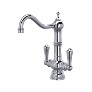 Perrin & Rowe | Polished Chrome Edwardian™ Two Handle Bar/Food Prep Kitchen Faucet