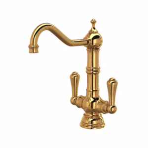 Perrin & Rowe | English Gold Edwardian™ Two Handle Bar/Food Prep Kitchen Faucet