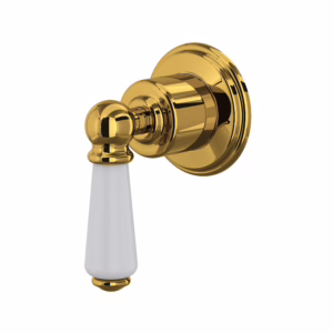Perrin & Rowe | Unlacquered Brass Edwardian™ Trim For Volume Control And Diverter