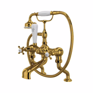 Perrin & Rowe | Unlacquered Brass Traditional Exposed Wall Mount Tub Filler