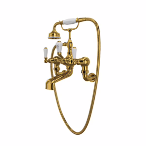 Perrin & Rowe | Unlacquered Brass Traditional Exposed Wall Mount Tub Filler