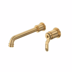 Perrin & Rowe | Satin English Gold Armstrong™ 360° Wall Mount lavatory faucet trim
