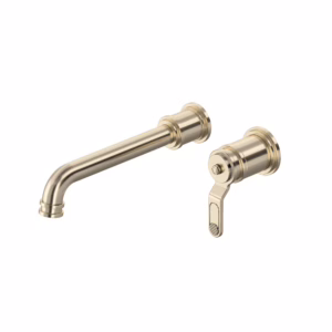 Perrin & Rowe | Satin Nickel Armstrong™ Wall Mount 360° Lavatory Faucet Trim
