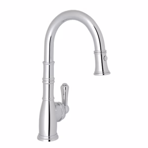 Perrin & Rowe | Polished Chrome Georgian Era™ Pull-Down Bar/Food Prep Kitchen Faucet