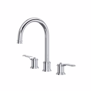 Perrin & Rowe | Polished Chrome Armstrong™ Widespread Lavatory Faucet With C-Spout