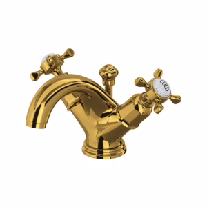 Perrin & Rowe | Unlacquered Brass Edwardian™ Two Handle Lavatory Faucet