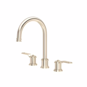 Perrin & Rowe | Satin Nickel Armstrong™ Widespread Lavatory Faucet With C-Spout