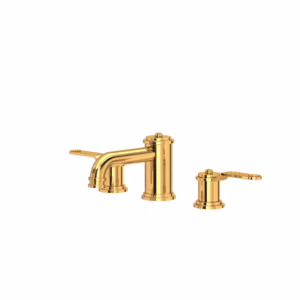 Perrin & Rowe | English Gold Armstrong™ Widespread Lavatory Faucet With Low Spout