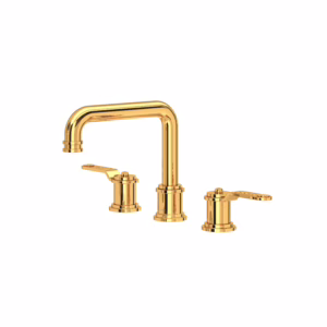 Perrin & Rowe | English Gold Armstrong™ Widespread Lavatory Faucet With U-Spout