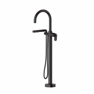 RIOBEL | Black Arca™ Thermostatic Single  Hole Floor Mount Tub Filler Trim