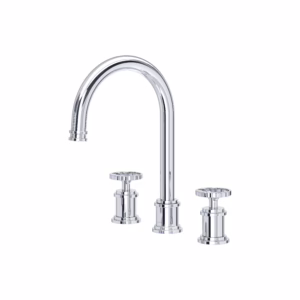 Perrin & Rowe | Polished Chrome Armstrong™ Widespread Lavatory Faucet With C-Spout