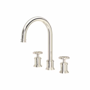 Perrin & Rowe | Polished Nickel Armstrong™ Widespread Lavatory Faucet With C-Spout