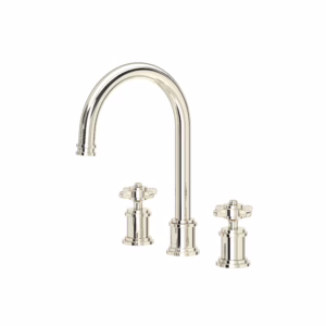Perrin & Rowe | Polished Nickel Armstrong™ Widespread Lavatory Faucet With C-Spout