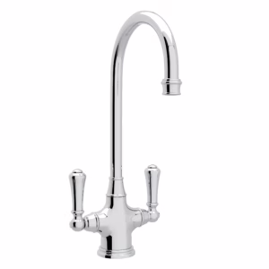 Perrin & Rowe | Polished Chrome Georgian Era™ Two Handle Bar/Food Prep Kitchen Faucet