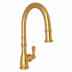 Perrin & Rowe | English Gold Georgian Era™ Pull-Down Kitchen Faucet