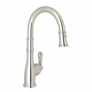 Perrin & Rowe | Polished Nickel Georgian Era™ Pull-Down Bar/Food Prep Kitchen Faucet