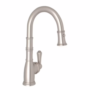 Perrin & Rowe | Satin Nickel Georgian Era™ Pull-Down Bar/Food Prep Kitchen Faucet