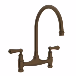 Perrin & Rowe | English Bronze Georgian Era™ Bridge Kitchen Faucet Without Unions