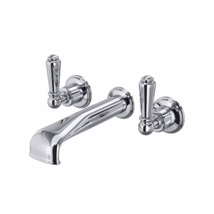 Perrin & Rowe | Polished Chrome Edwardian™ Wall Mount Tub Filler Trim With U-Spout