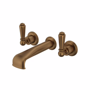 Perrin & Rowe | English Bronze Edwardian™ Wall Mount Tub Filler Trim With U-Spout