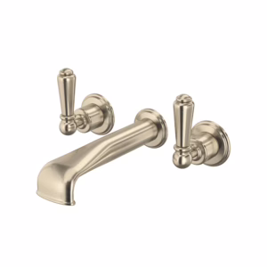 Perrin & Rowe | Satin Nickel Edwardian™ Wall Mount Tub Filler Trim With U-Spout