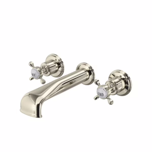 Perrin & Rowe | Polished Nickel Edwardian™ Wall Mount Tub Filler Trim With U-Spout