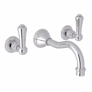 Perrin & Rowe | Polished Chrome Georgian Era™ Wall Mount Lavatory Faucet Trim