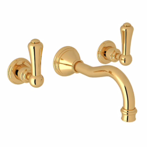 Perrin & Rowe | English Gold Georgian Era™ Wall Mount Lavatory Faucet Trim