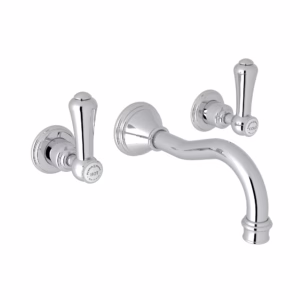 Perrin & Rowe | Polished Chrome Georgian Era™ Wall Mount Lavatory Faucet Trim