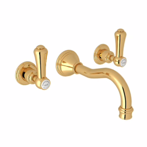 Perrin & Rowe | English Gold Georgian Era™ Wall Mount Lavatory Faucet Trim