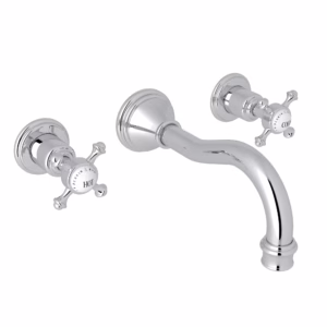 Perrin & Rowe | Polished Chrome Georgian Era™ Wall Mount Lavatory Faucet Trim