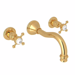 Perrin & Rowe | English Gold Georgian Era™ Wall Mount Lavatory Faucet Trim