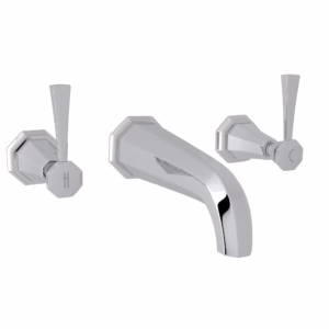 Perrin & Rowe | Polished Chrome Deco™ Wall Mount Lavatory Faucet Trim