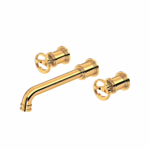 Perrin & Rowe | English Gold Armstrong™ Wall Mount Lavatory Faucet Trim
