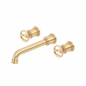 Perrin & Rowe | Satin English Gold Armstrong™ Wall Mount Lavatory Faucet Trim