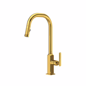 ROHL | Unlacquered Brass Apothecary™ Pull-Down Kitchen Faucet With U-Spout