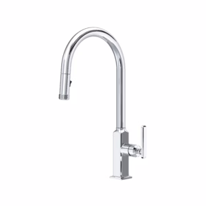ROHL | Polished Chrome Apothecary™ Pull-Down Kitchen Faucet With C-Spout