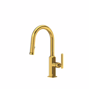 ROHL | Unlacquered Brass Apothecary™ Pull-Down Bar/Food Prep Kitchen Faucet