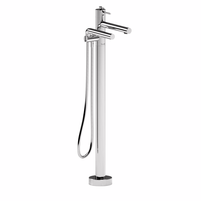 RIOBEL | Chrome GS Thermostatic Single  Hole Floor Mount Tub Filler Trim