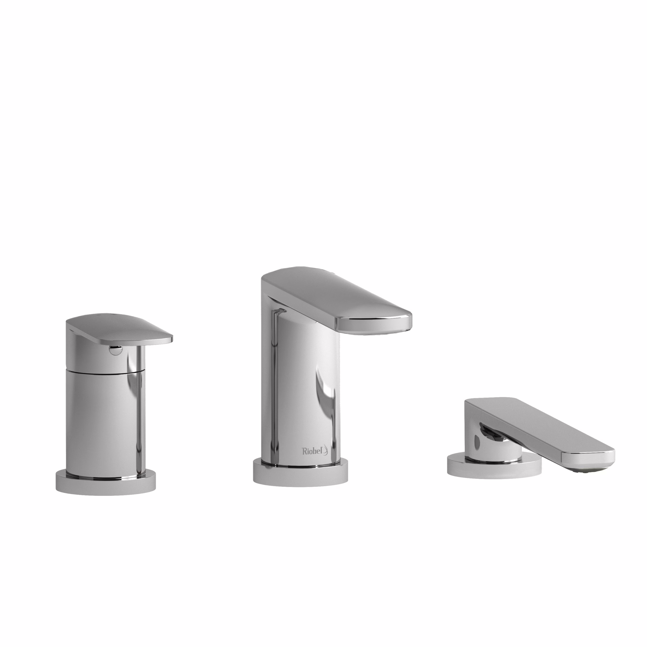 RIOBEL | Chrome Ever 3-Hole Pressure Balance Deck Mount Tub Filler Trim