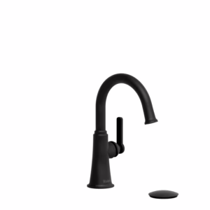 RIOBEL | Black Momenti™ Single Handle Lavatory Faucet With C-Spout