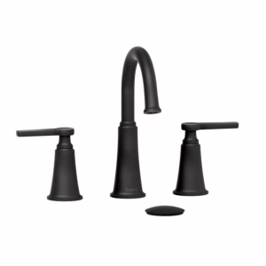 RIOBEL | Black Momenti™ Widespread Lavatory Faucet With C-Spout