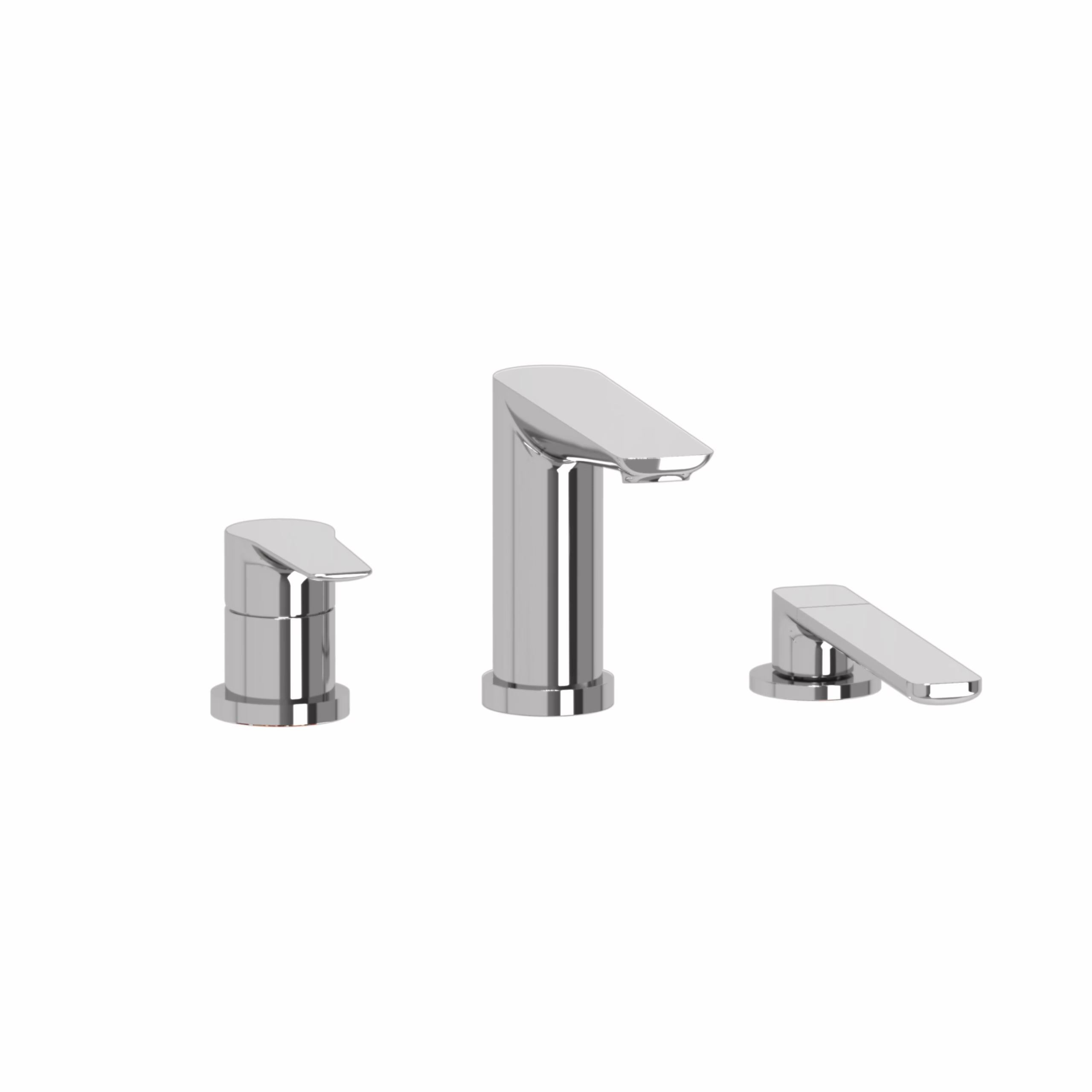 RIOBEL | Chrome Dee-J™ 3-Hole Deck Mount Tub Filler Trim